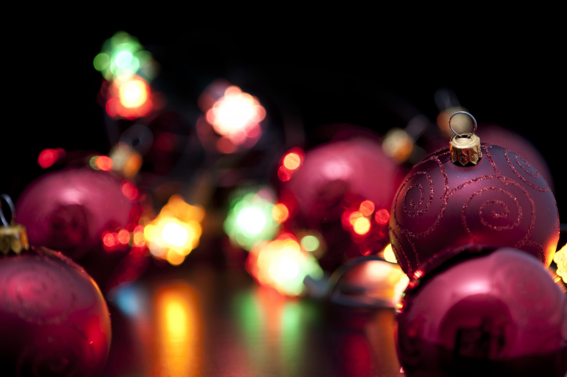 lumières boules noël nouvel an vacances lanternes