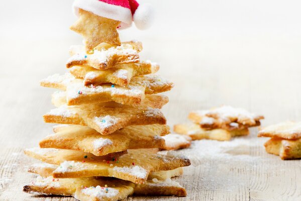 Biscuits de Noël sous la forme d un arbre de Noël