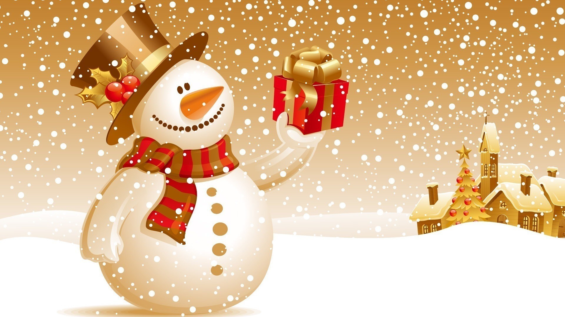 new year christmas snowman snow winter present