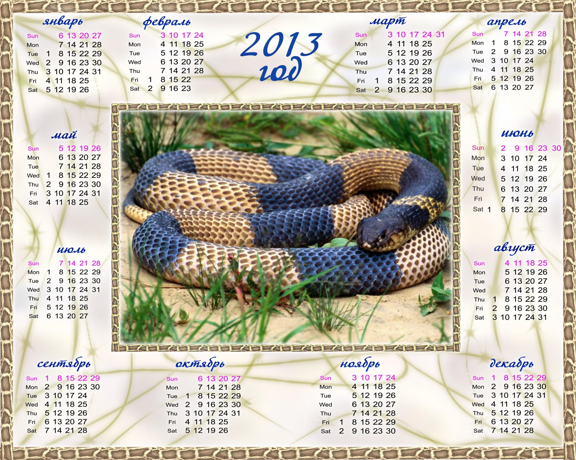 nakes new year calendar 2013