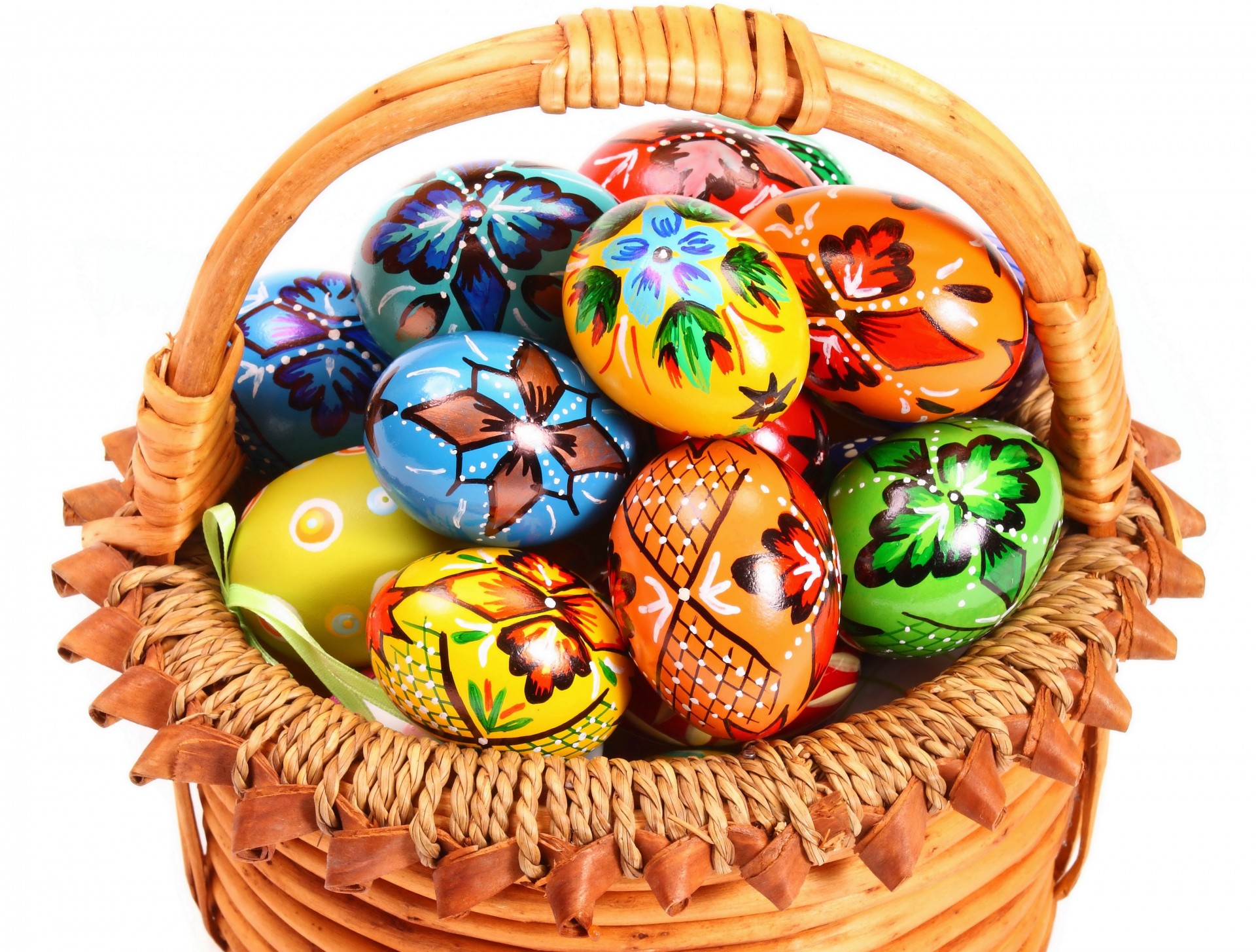 easter eggs basket