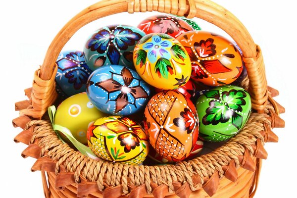 Uova dipinte a mano per Pasqua