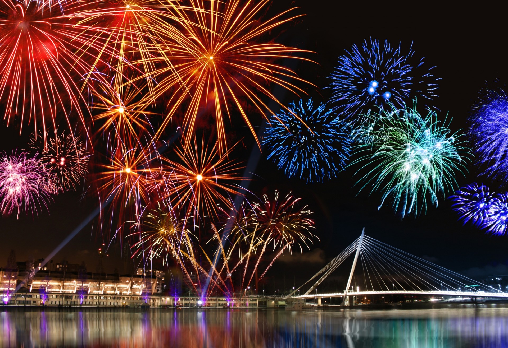 lichter feuerwerk nacht himmel