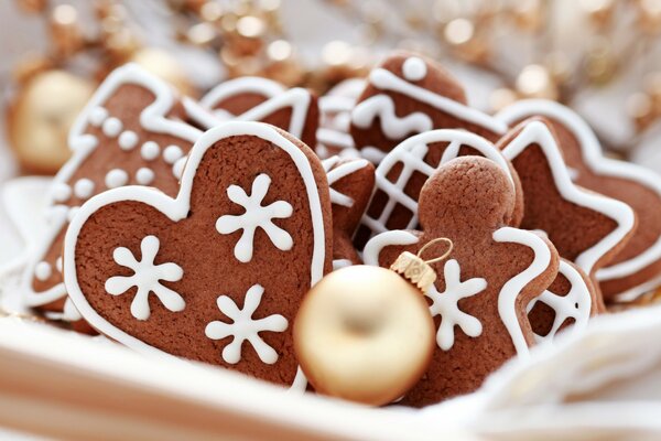 Galletas en la decoración de Navidad