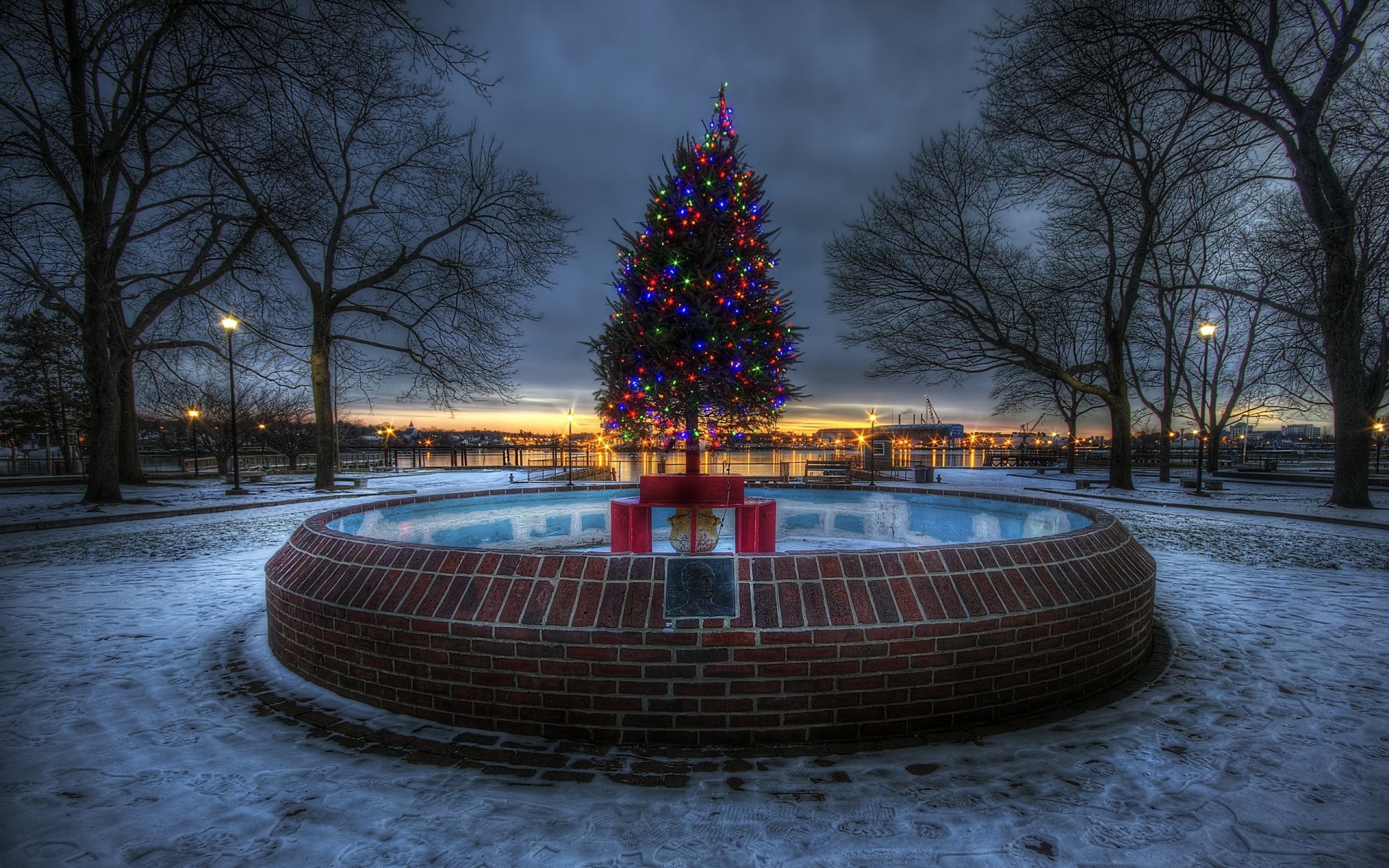 albero di natale vacanze città