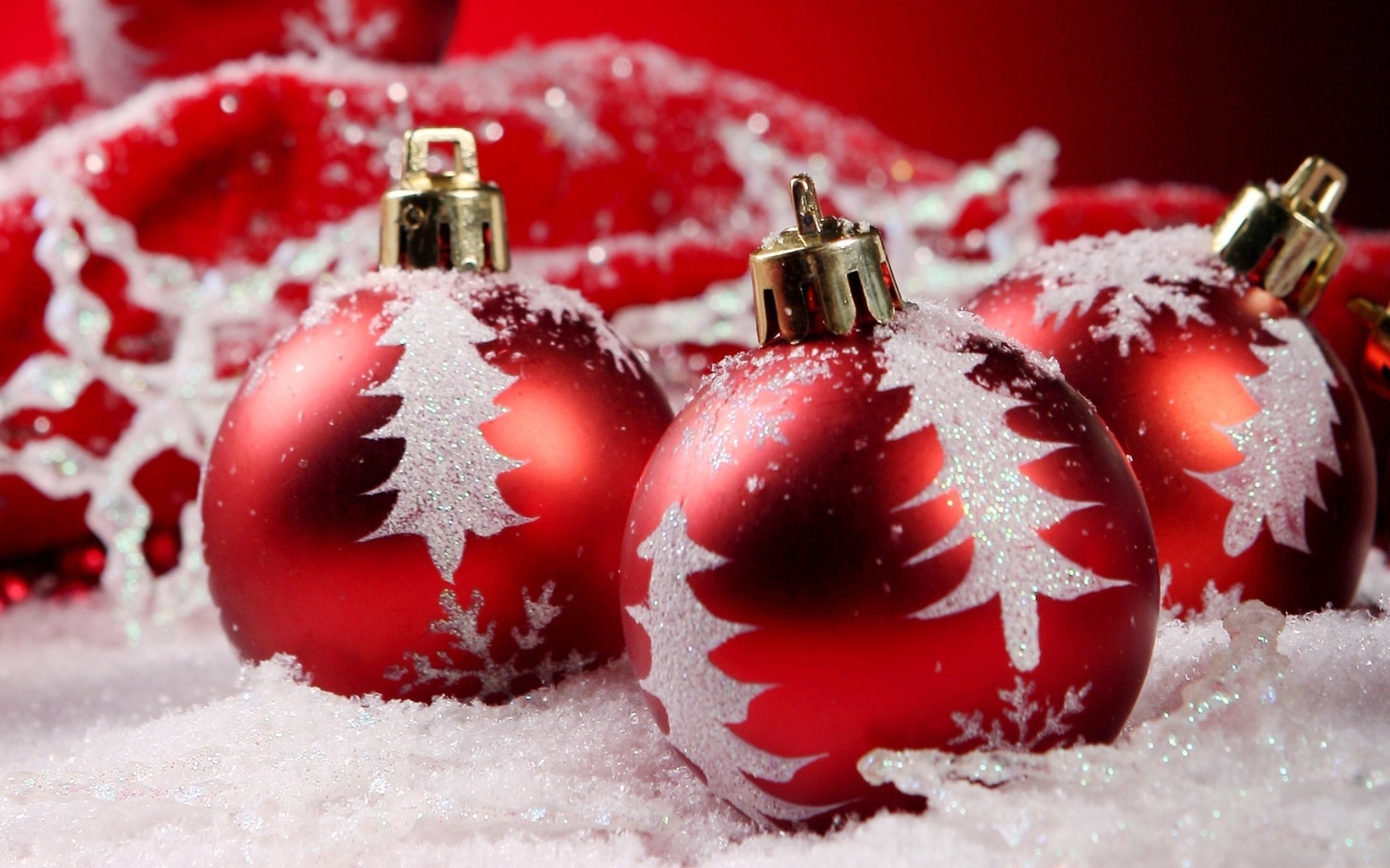 arbre de noël félicitations tout le monde neige ballons bonne année