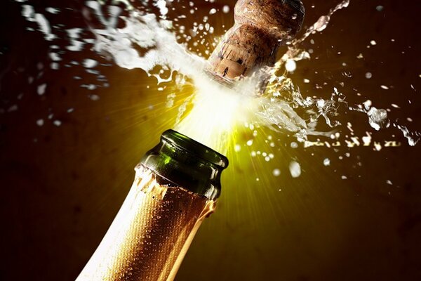 Nowy rok otwarty szampan