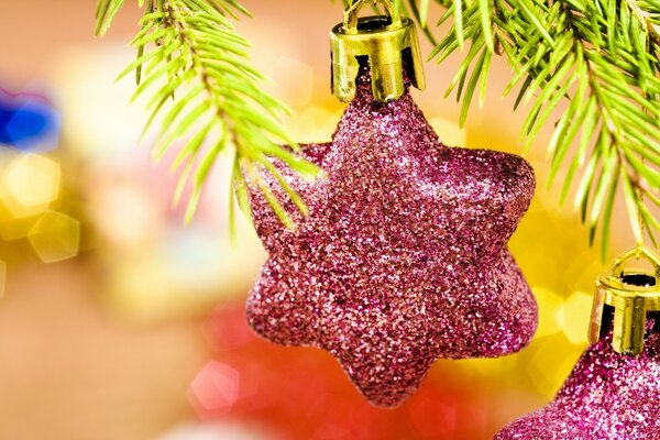 Decoración del árbol de Navidad de vacaciones estrella