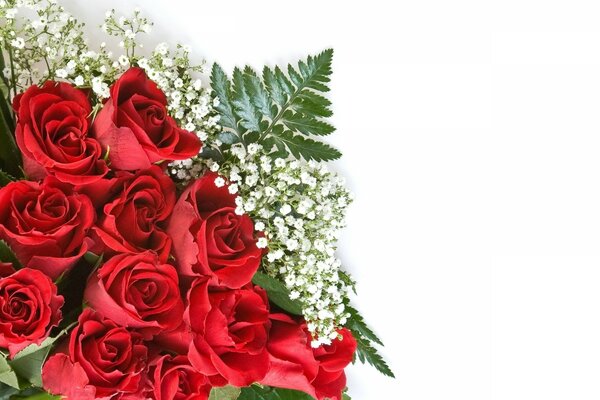 Bouquet chic de roses rouges