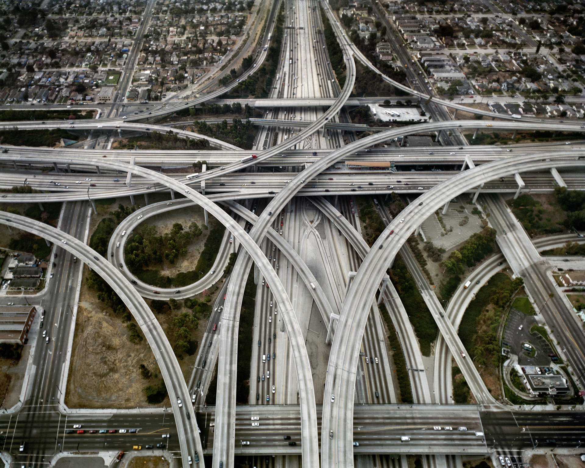 los angeles pont route voitures ville amérique états-unis bifurcation bifurcations ponts routes voies échangeur échangeurs boucle boucles artère urbaine artères urbaines noeud noeuds