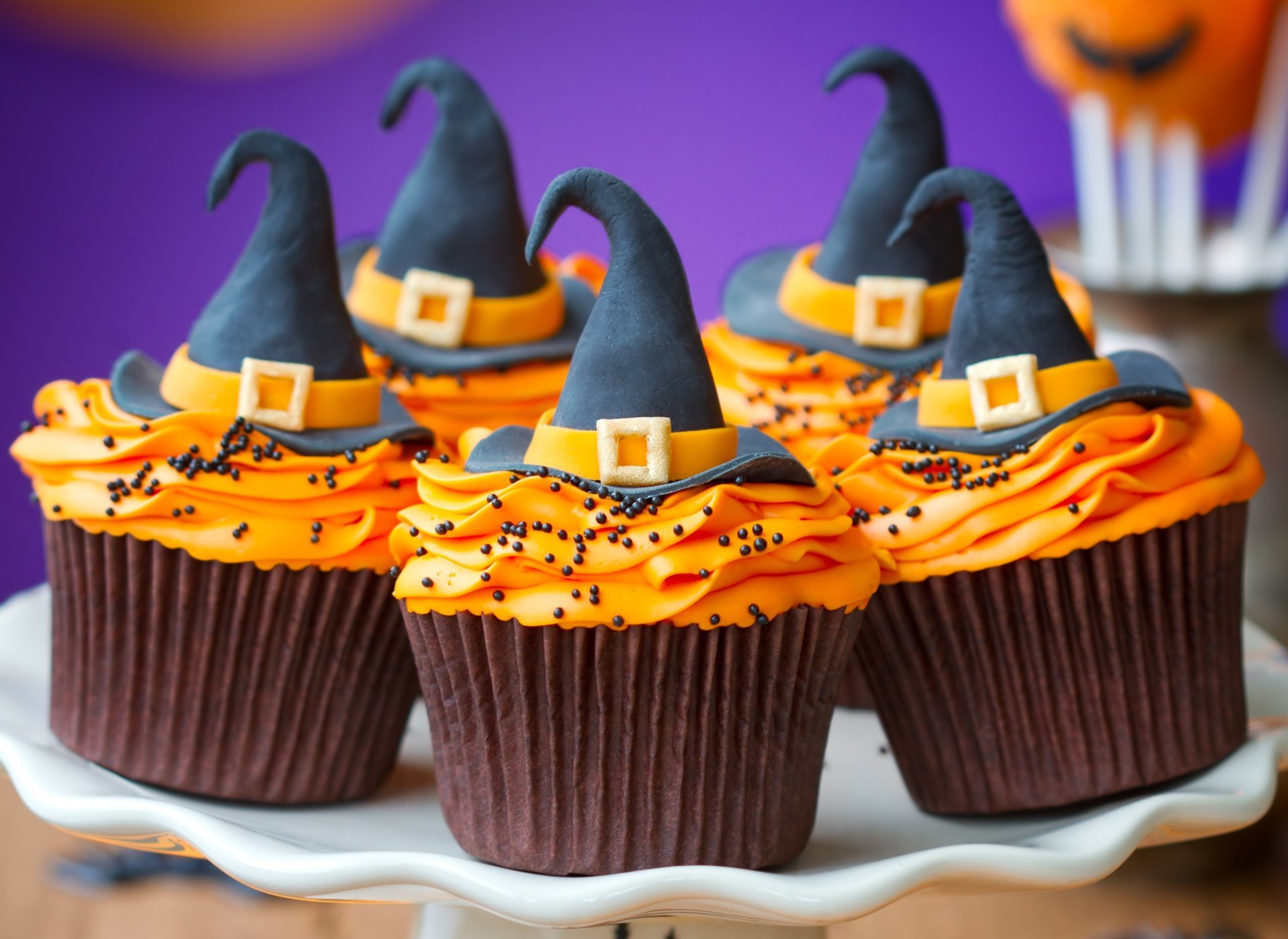 piatto halloween crema halloween cupcakes cappelli decorazioni