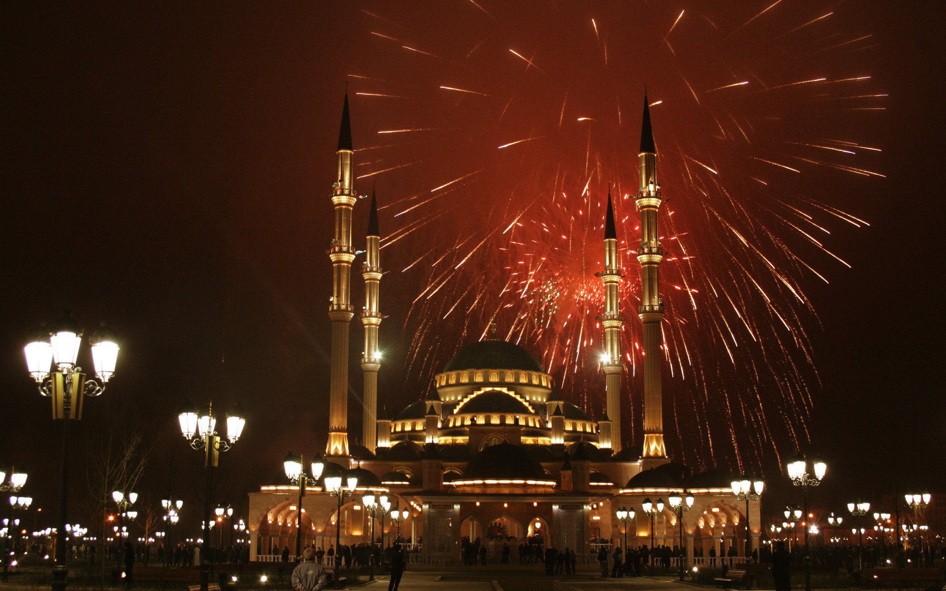 grozny chechenia saludo fiesta mezquita