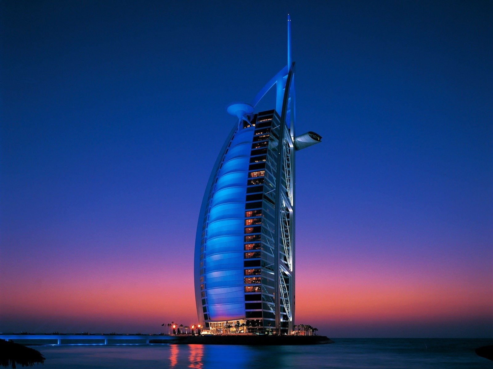 burj al arab burj al arab dubaï émirats arabes unis crépuscule