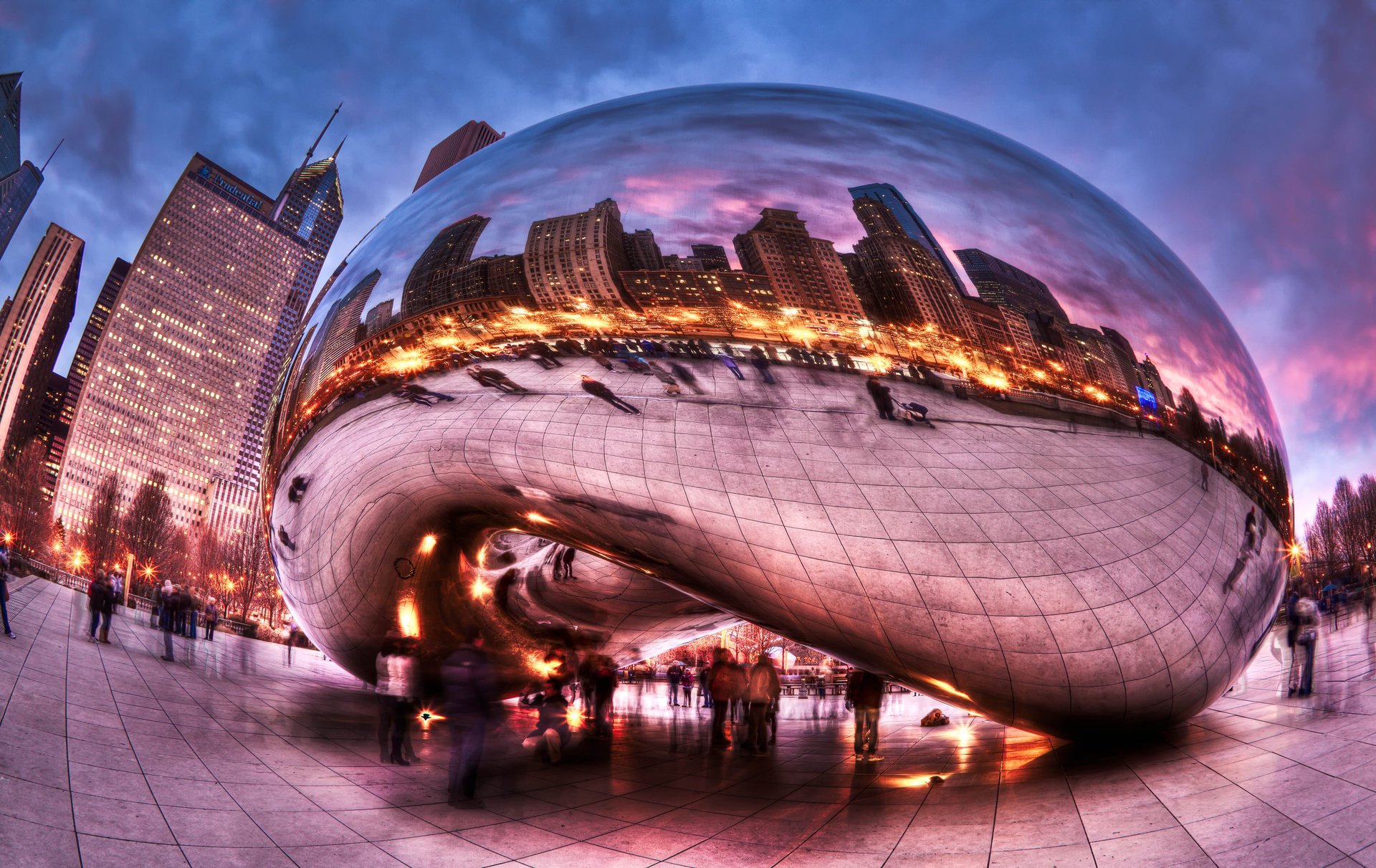 millennium park chicago ciudad gente