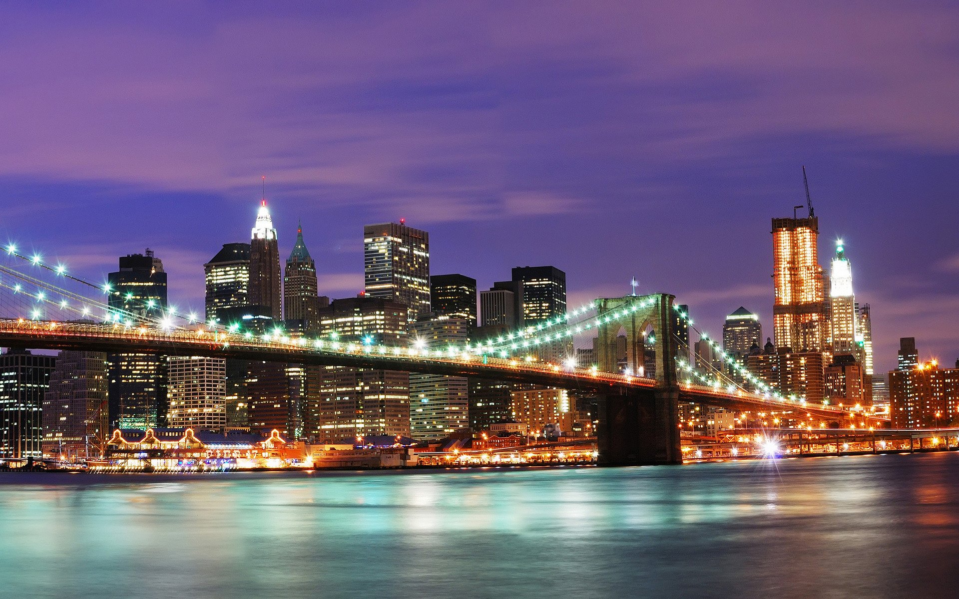 città new york america luoghi vista della casa luci acqua oceano baia baie stati uniti