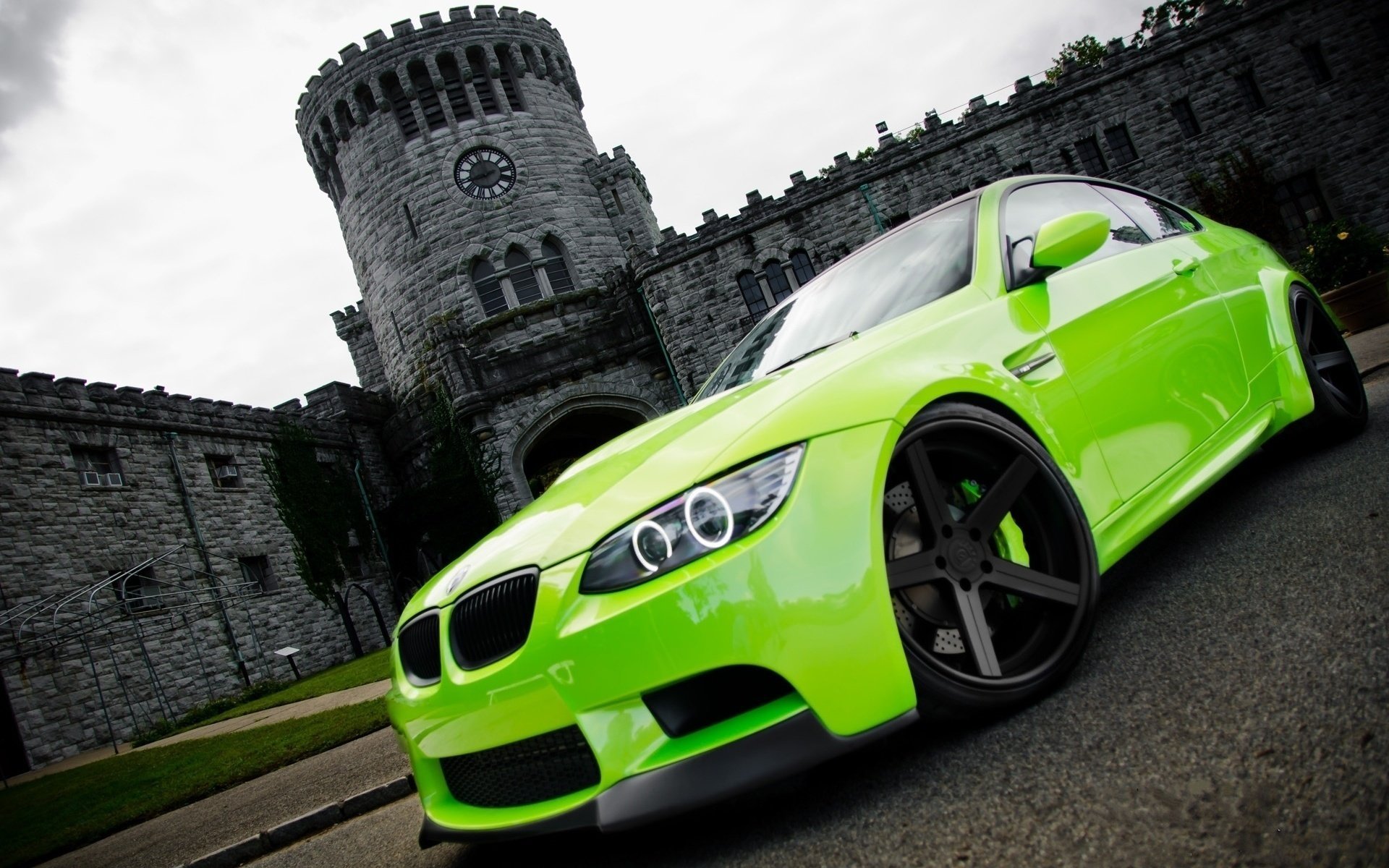 bmw bmw schloss festung grün auto felgen