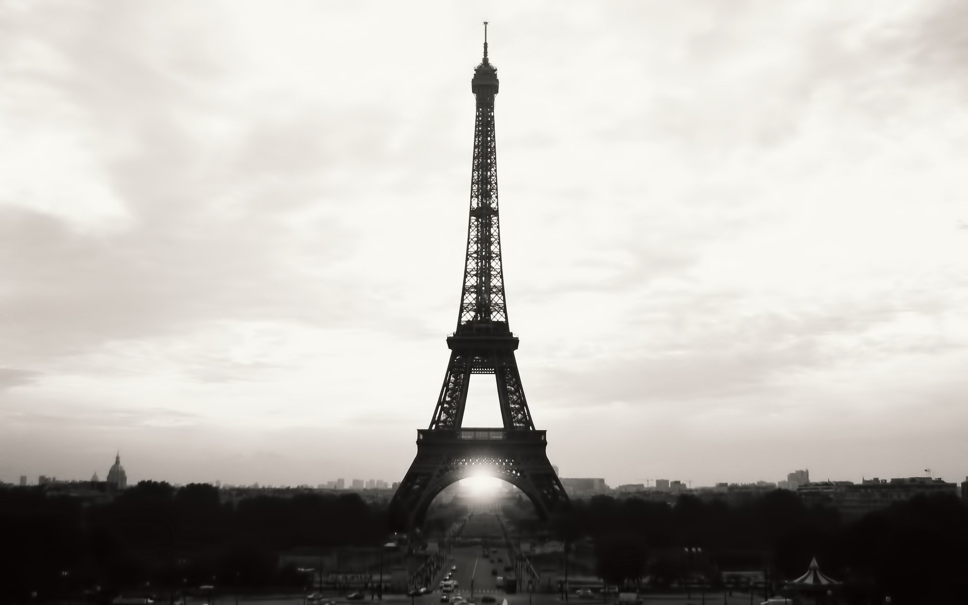 paris eiffelturm frankreich stadt himmel s/w