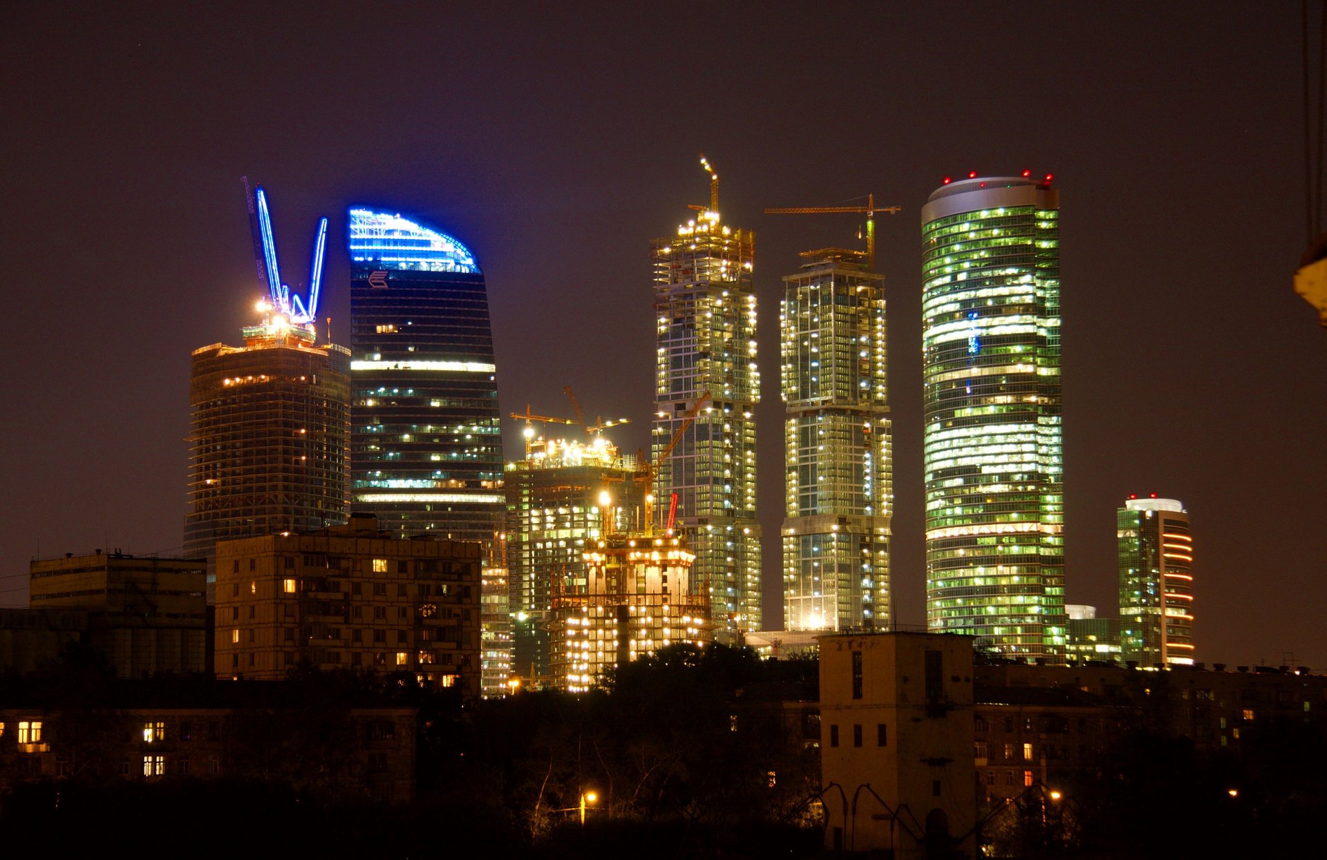 moskau nacht stadt moskau stadt moskau