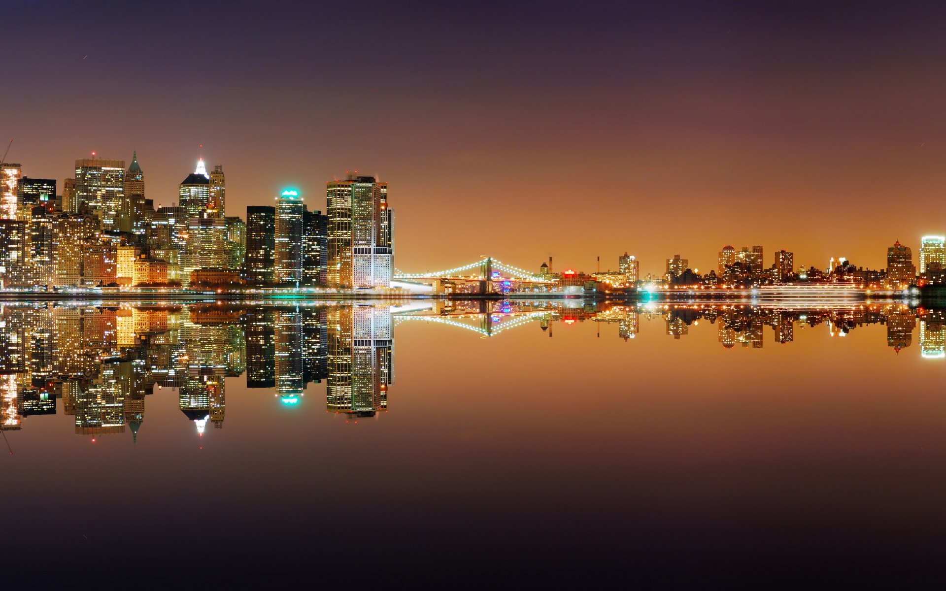 città new york america luoghi vista della casa luci acqua oceano baia baie stati uniti