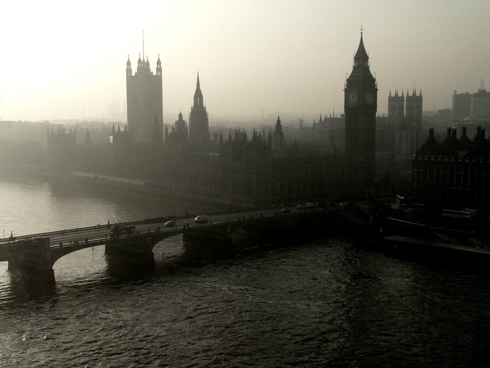 panorama ville londres palais de westminster pont rivière tamise tour big ben big ben noir blanc photo fond fond d écran images