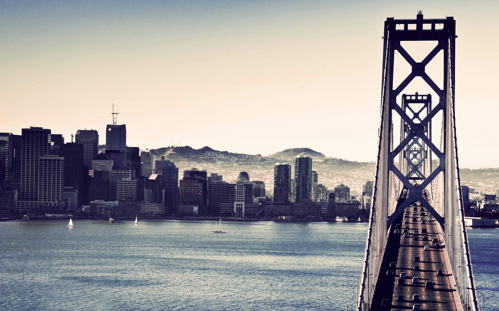 städte san francisco brücken häuser meer wasser ozean autos