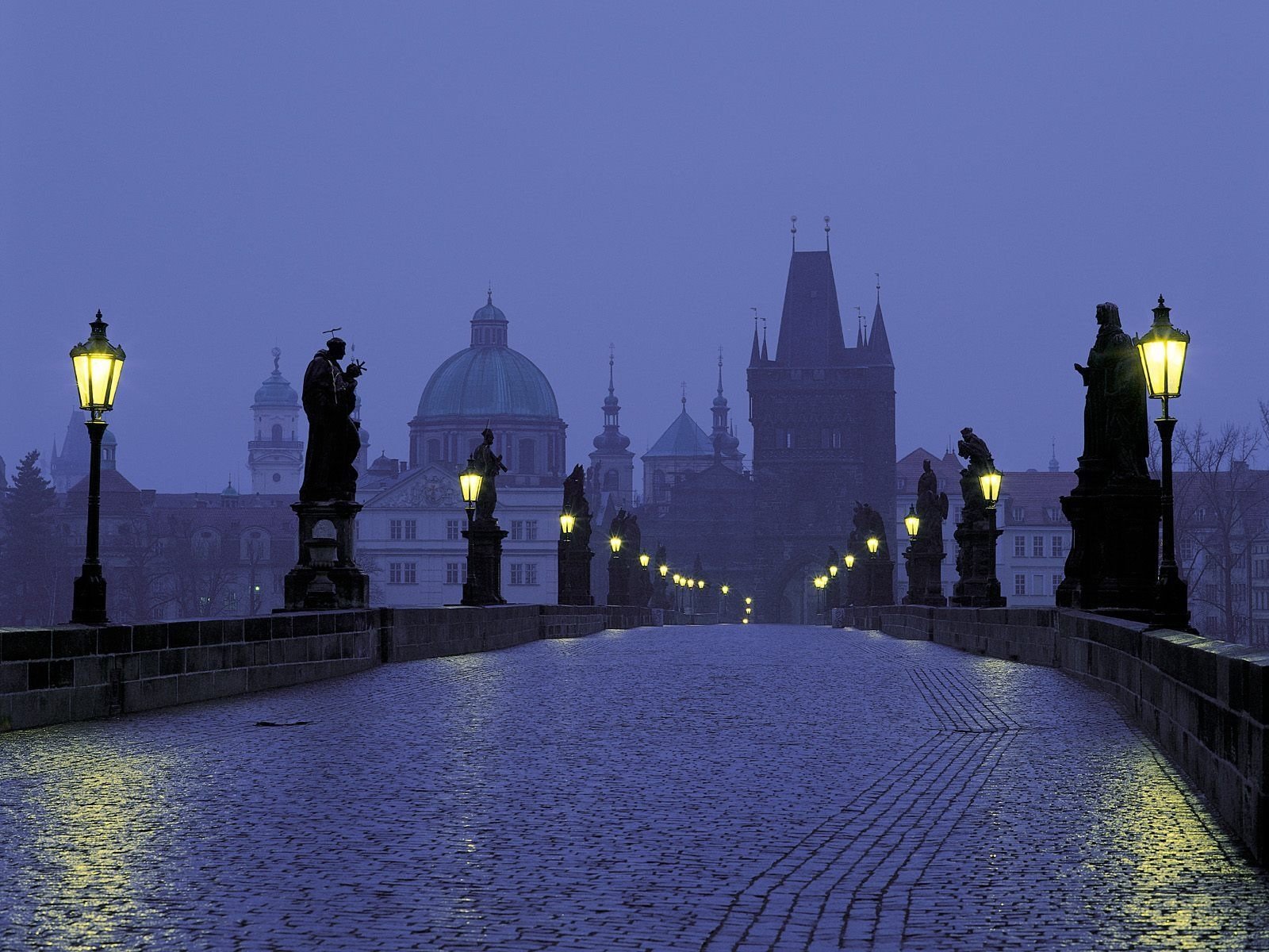 prague ville soirée