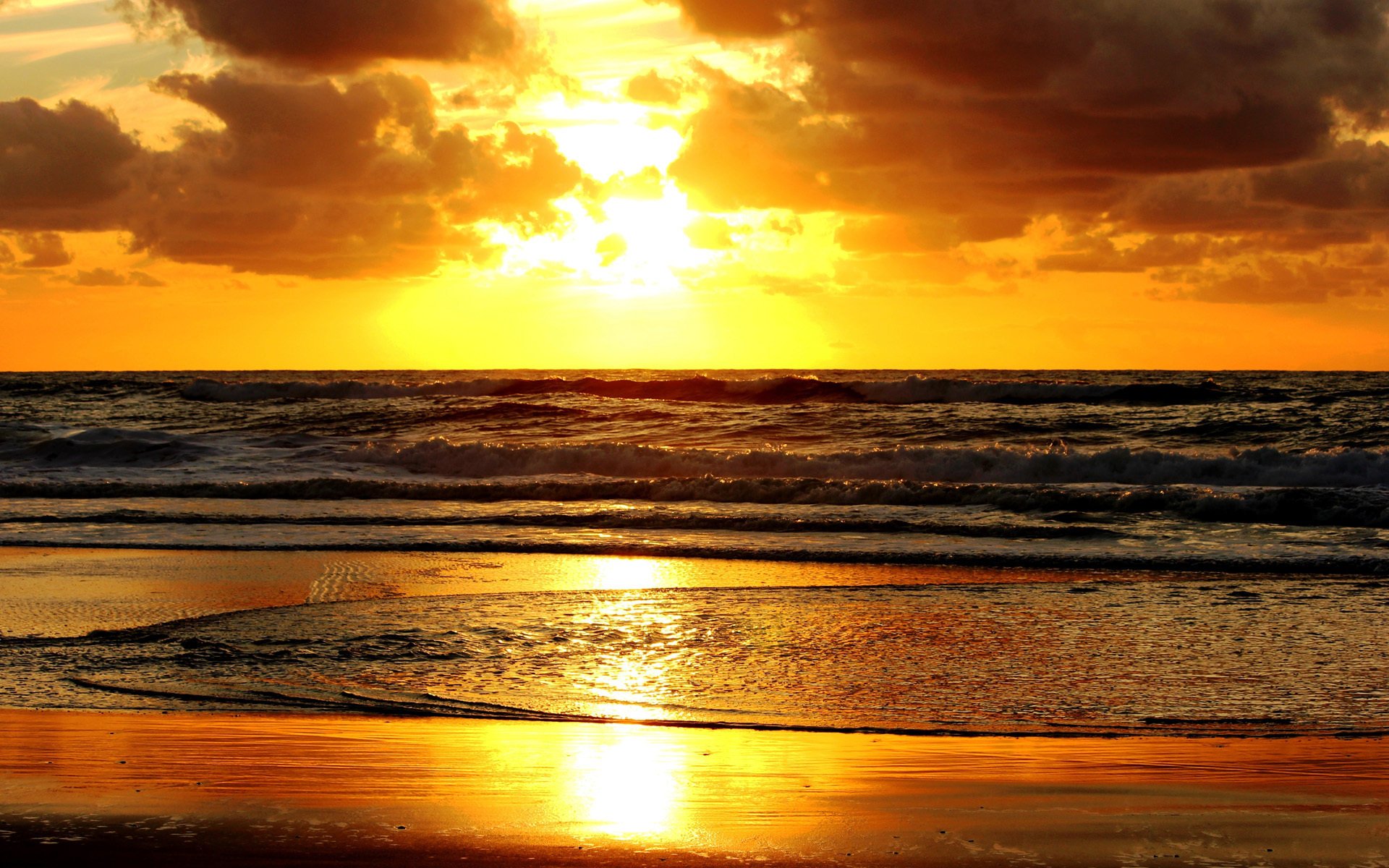 water wave sea sand shore sunset