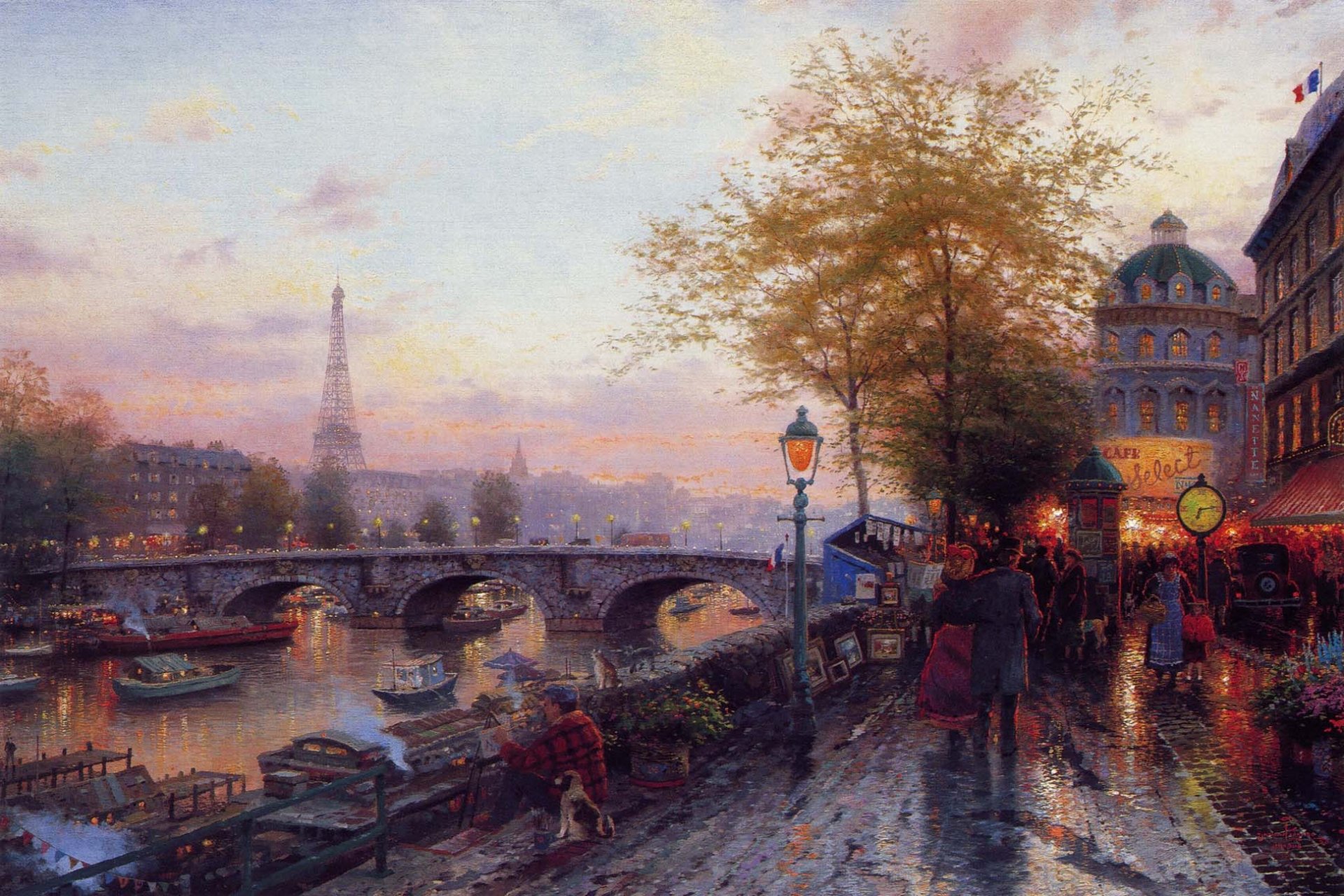 thomas kinkade paris eiffel tower pattern