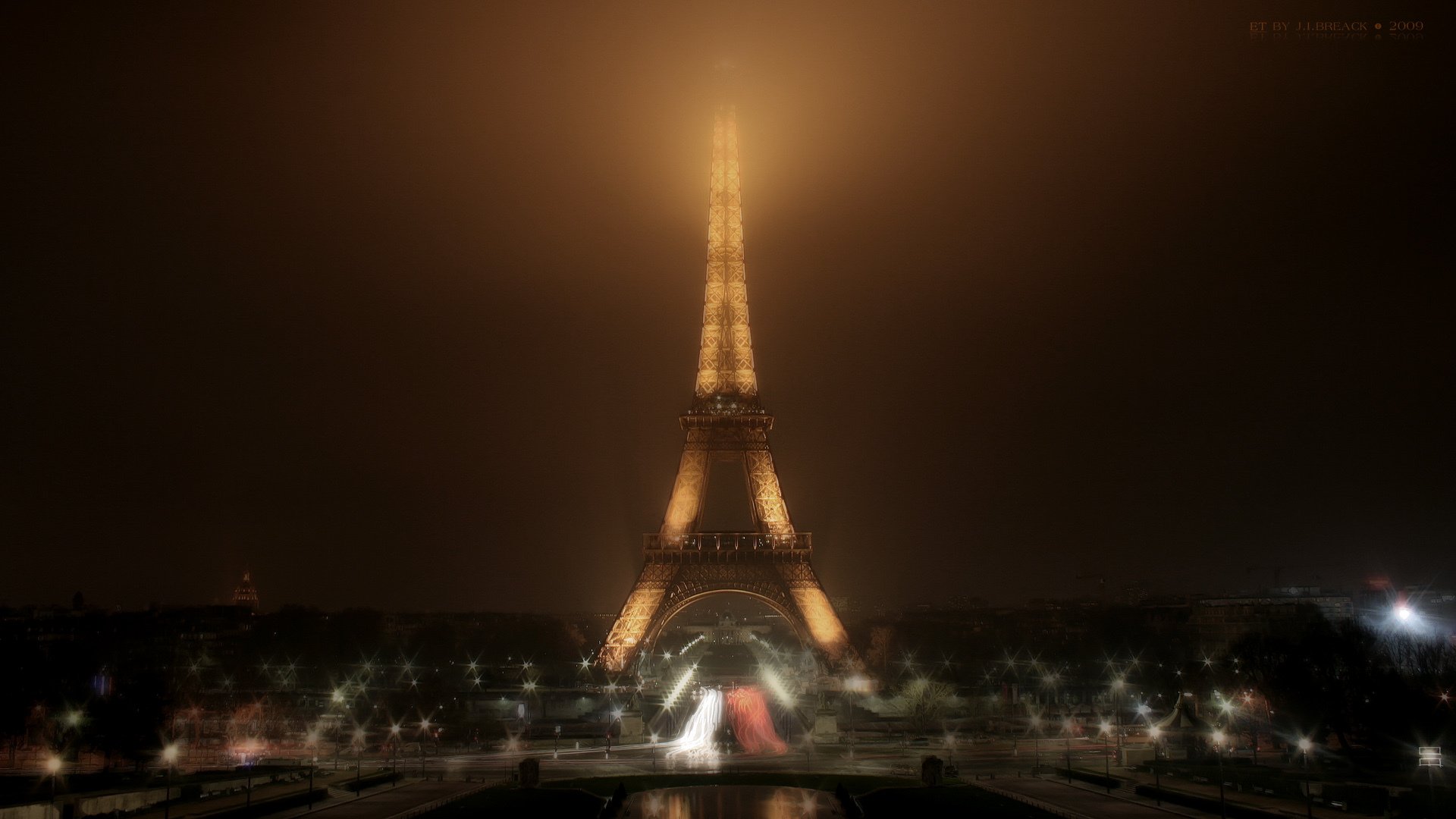 town paris eiffel tower night photo images processing