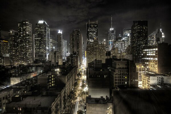 Immagine della città di New York sullo sfondo