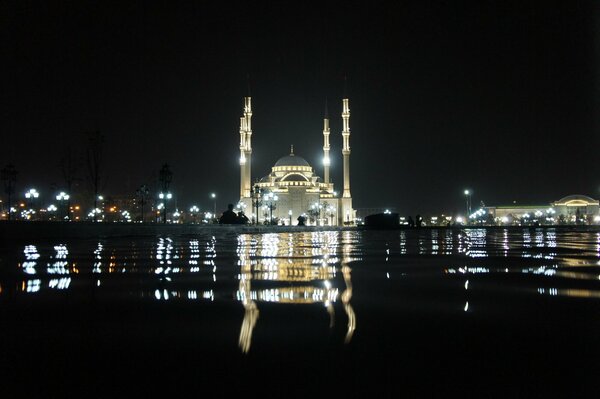 Mosque in the heart of Chechnya in the city of Grozny