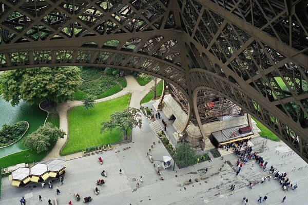 Paris, France, tour Eiffel, parc