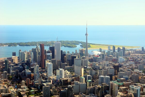 Città di Toronto sullo sfondo del Lago