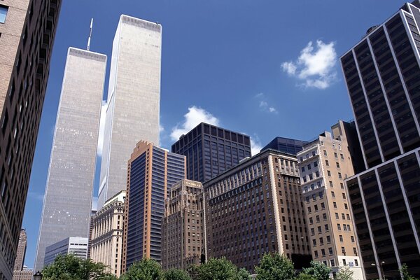 Edifici-grattacieli di New York come simboli di libertà