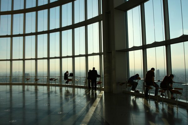 View of the city from an office skyscraper