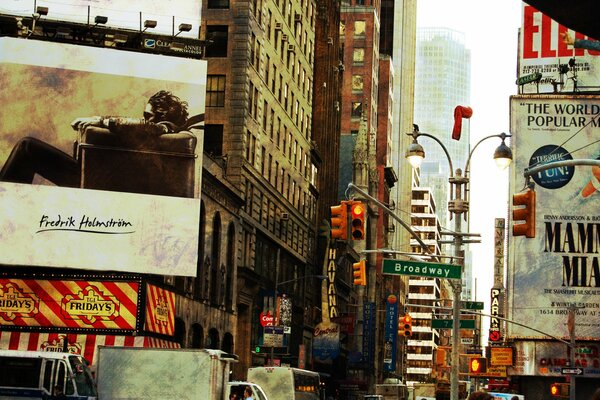 Photo de Broadway dans la ville de New York aux États-Unis
