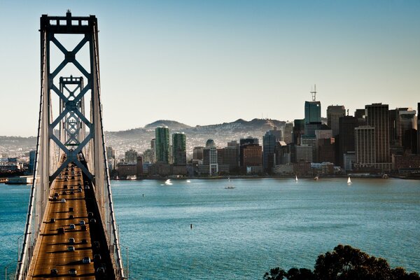 Bridge over the Bay in San Francisco, California