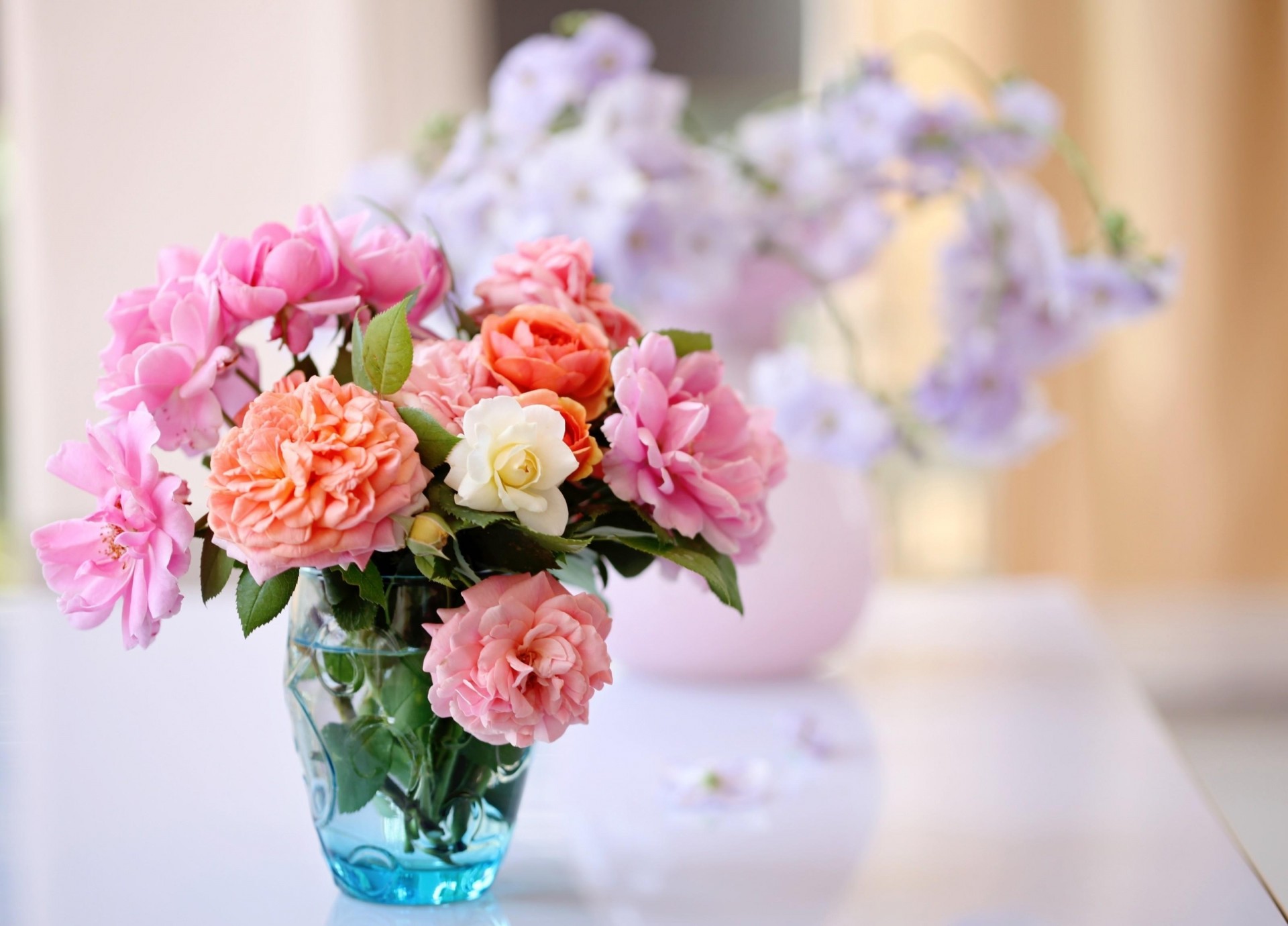 bouquet vaso fiori rose giardino