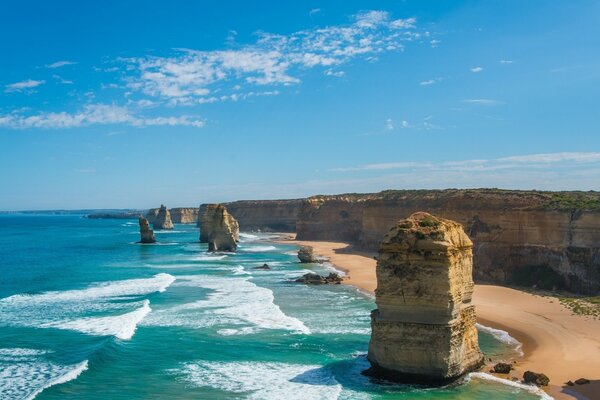 Une plage australienne avec son paysage