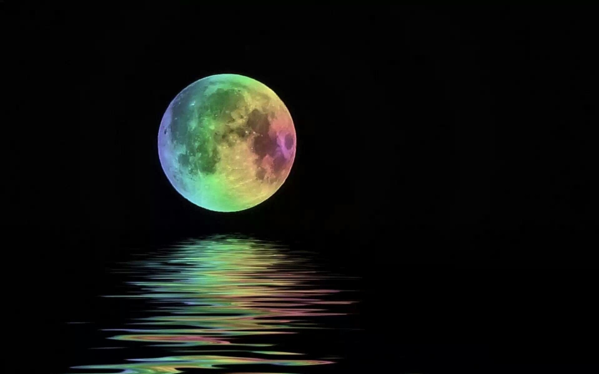 reflection dark background night moon