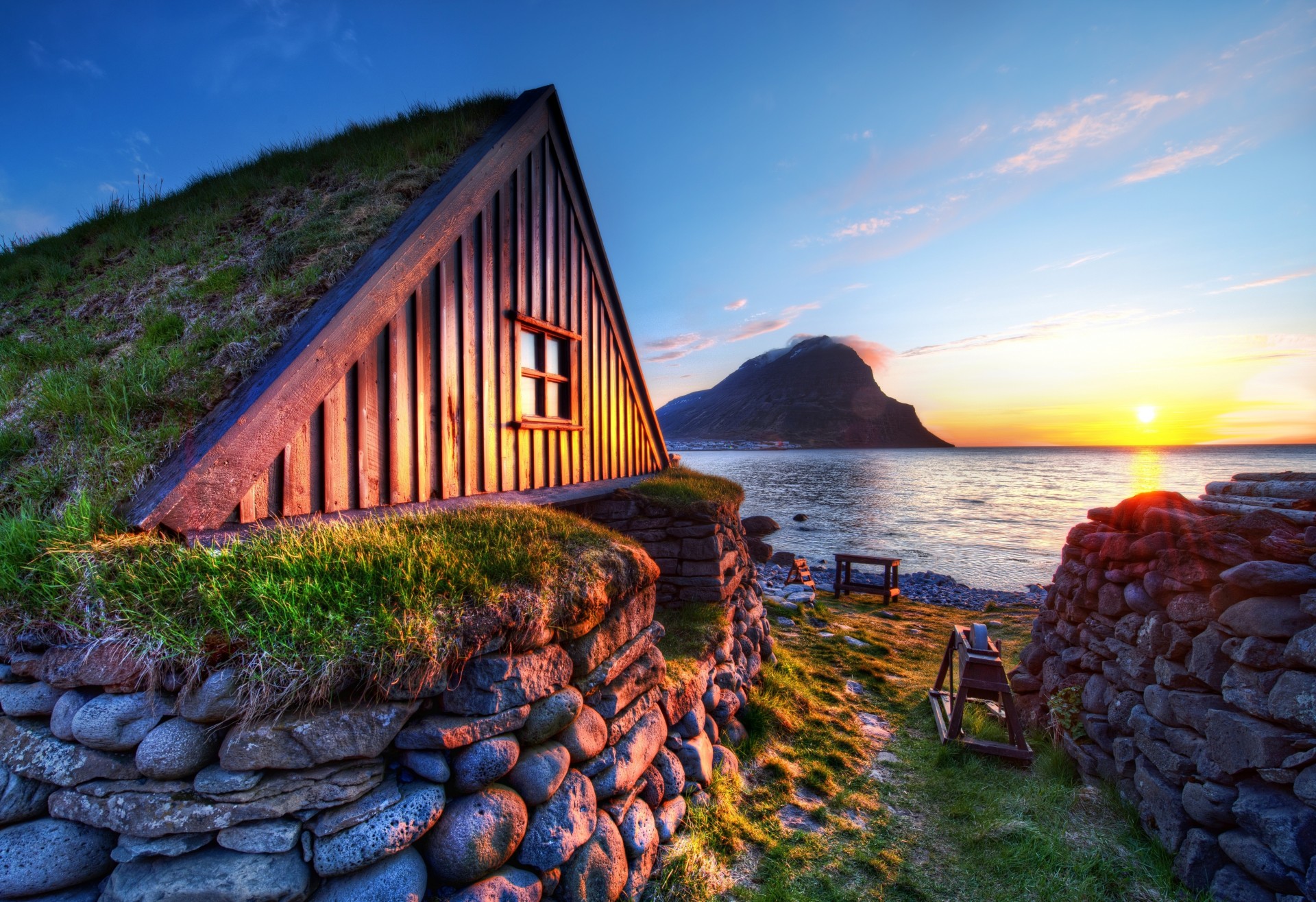 ventana naturaleza hierba casa islandia