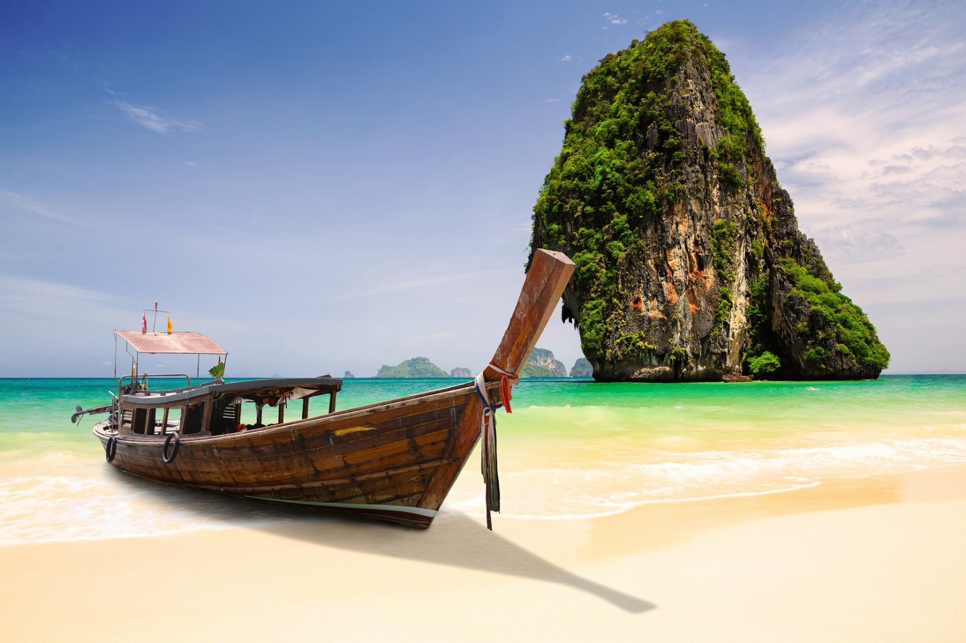 thailand rock island krabi phang nga bay boat