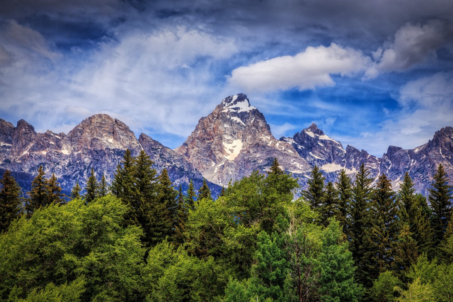 grand teton bäume wyoming berge