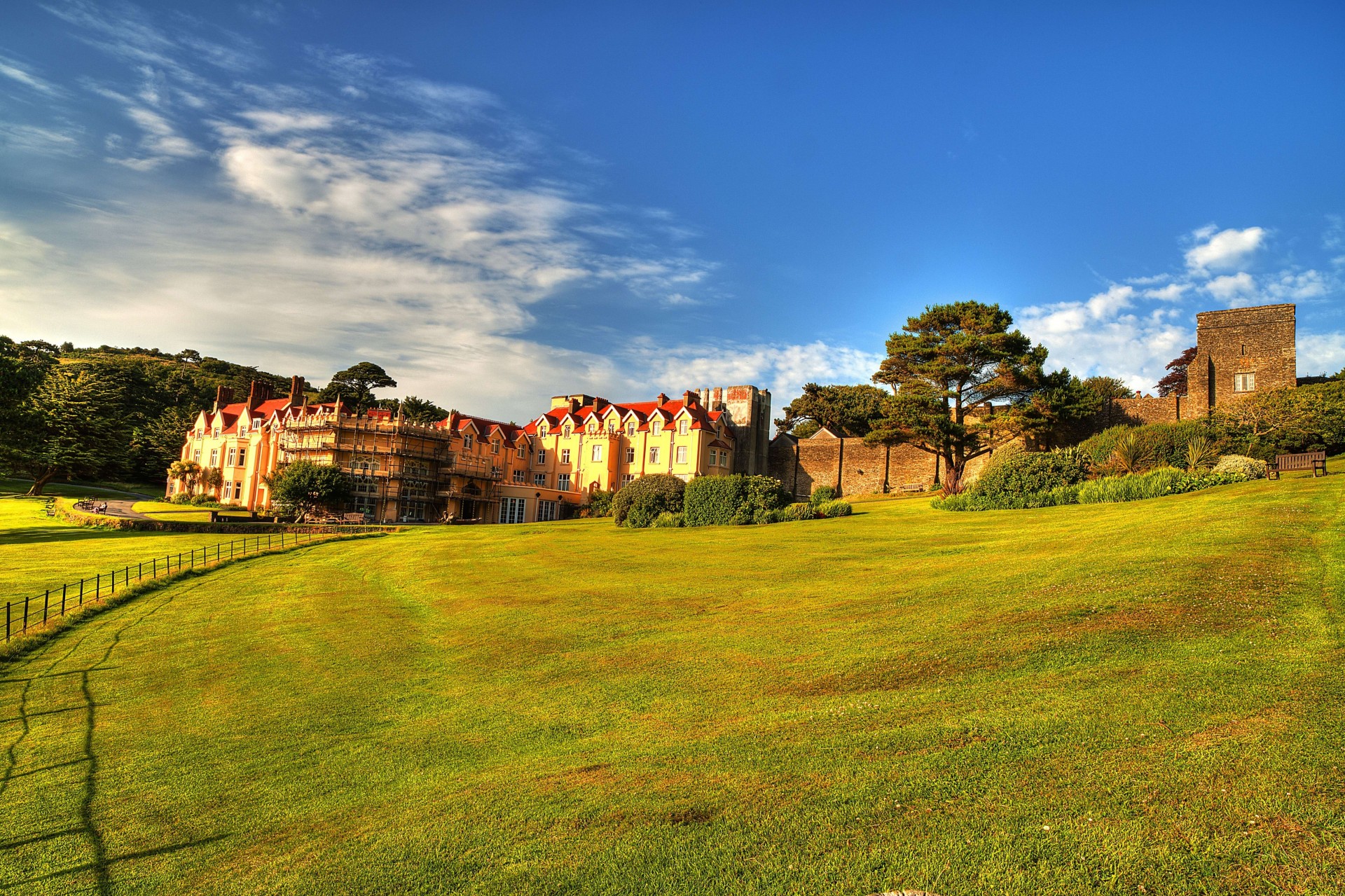 paysage verrouillage exmoor champ royaume-uni pelouse