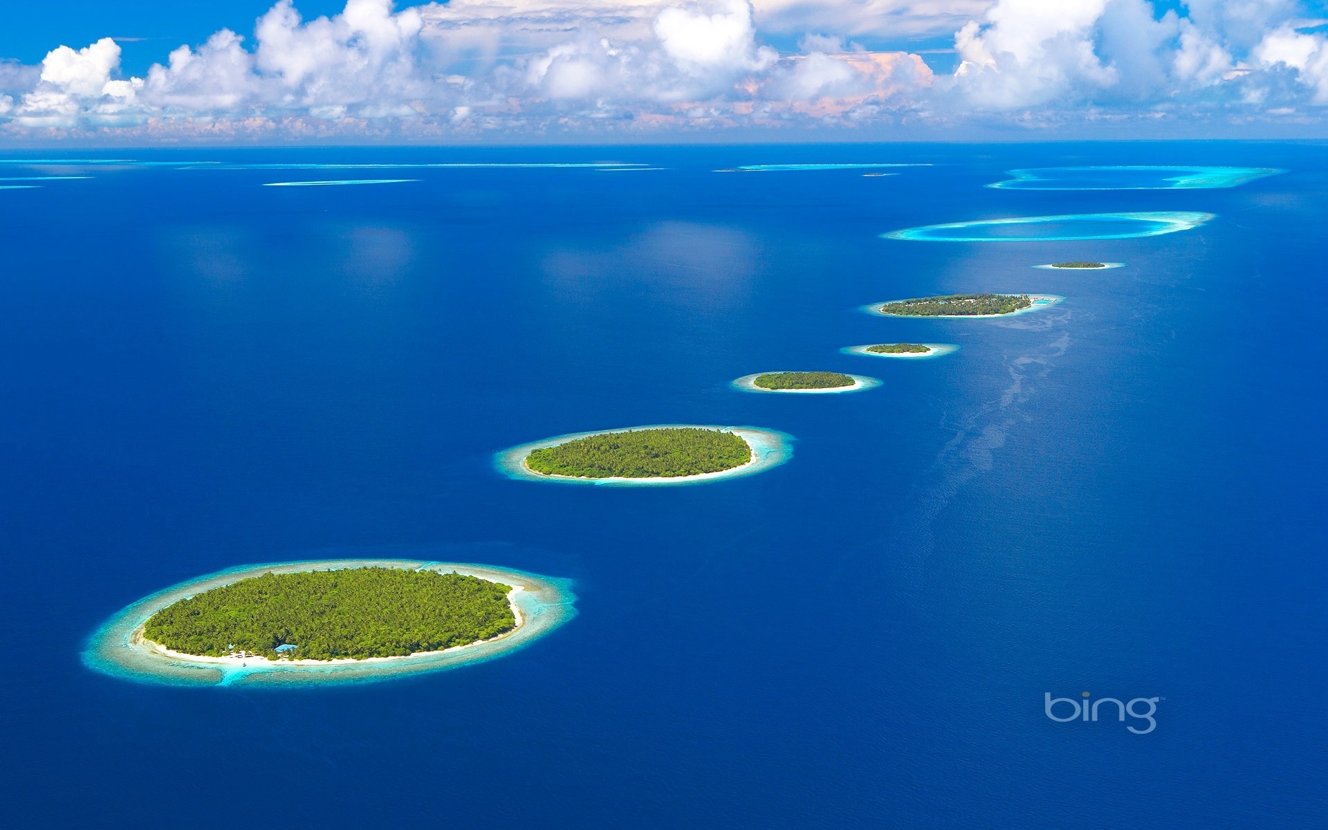 paradis nuages îles océan nature photo ciel maldives bing beau thè me