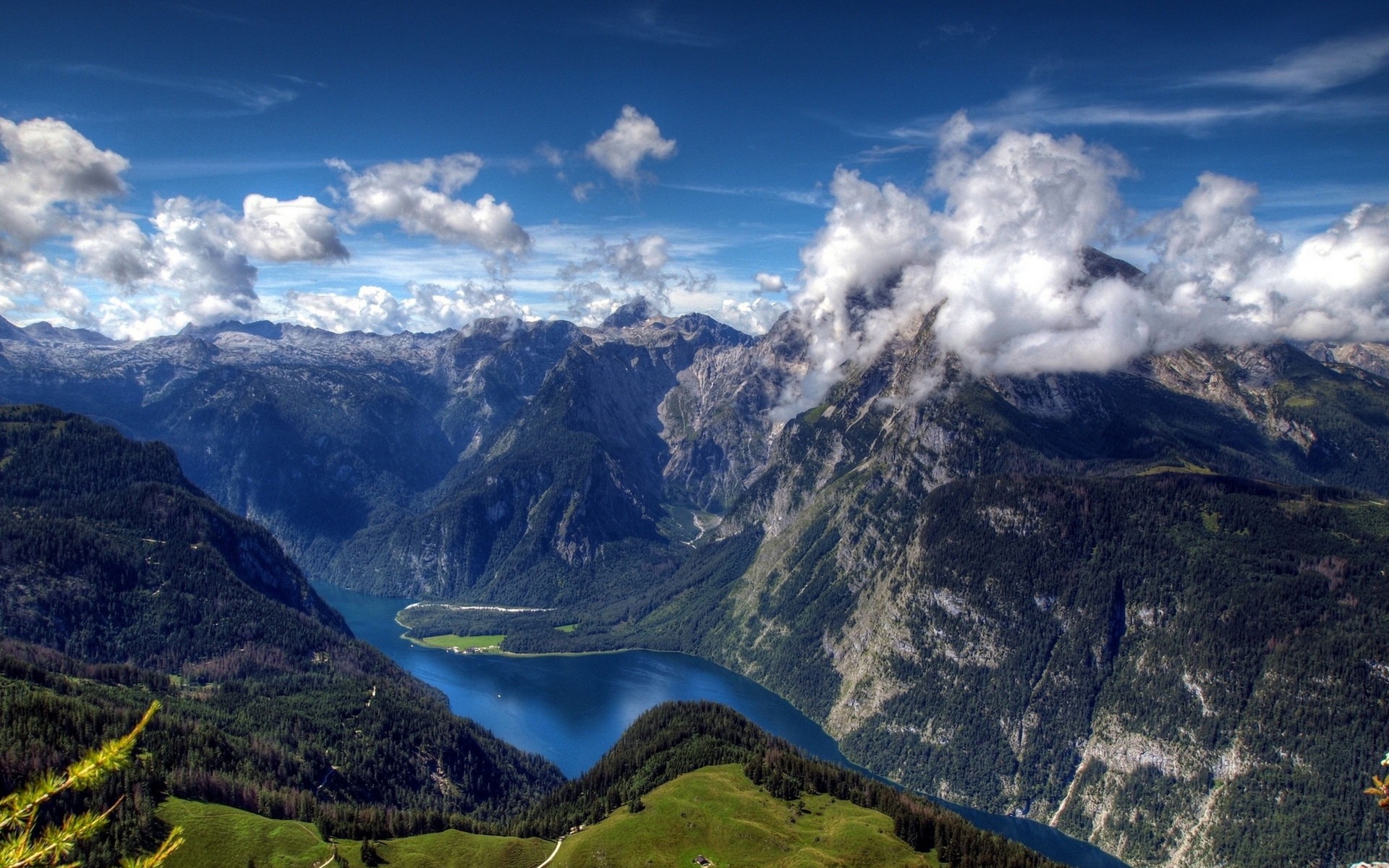 landschaften berge wolken