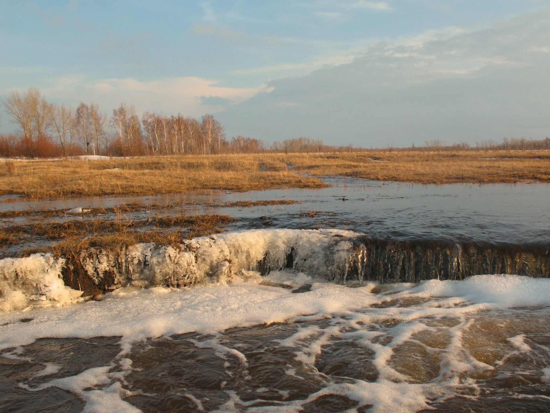 kokshetau hochwasser april natur frühling