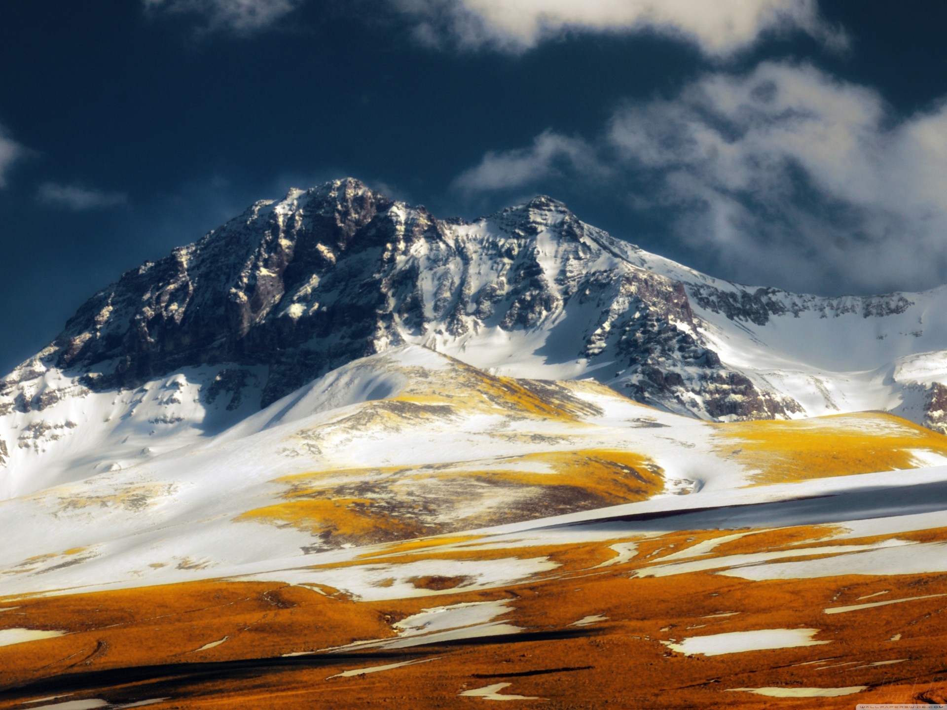 gold blau schön berg gelb armenien