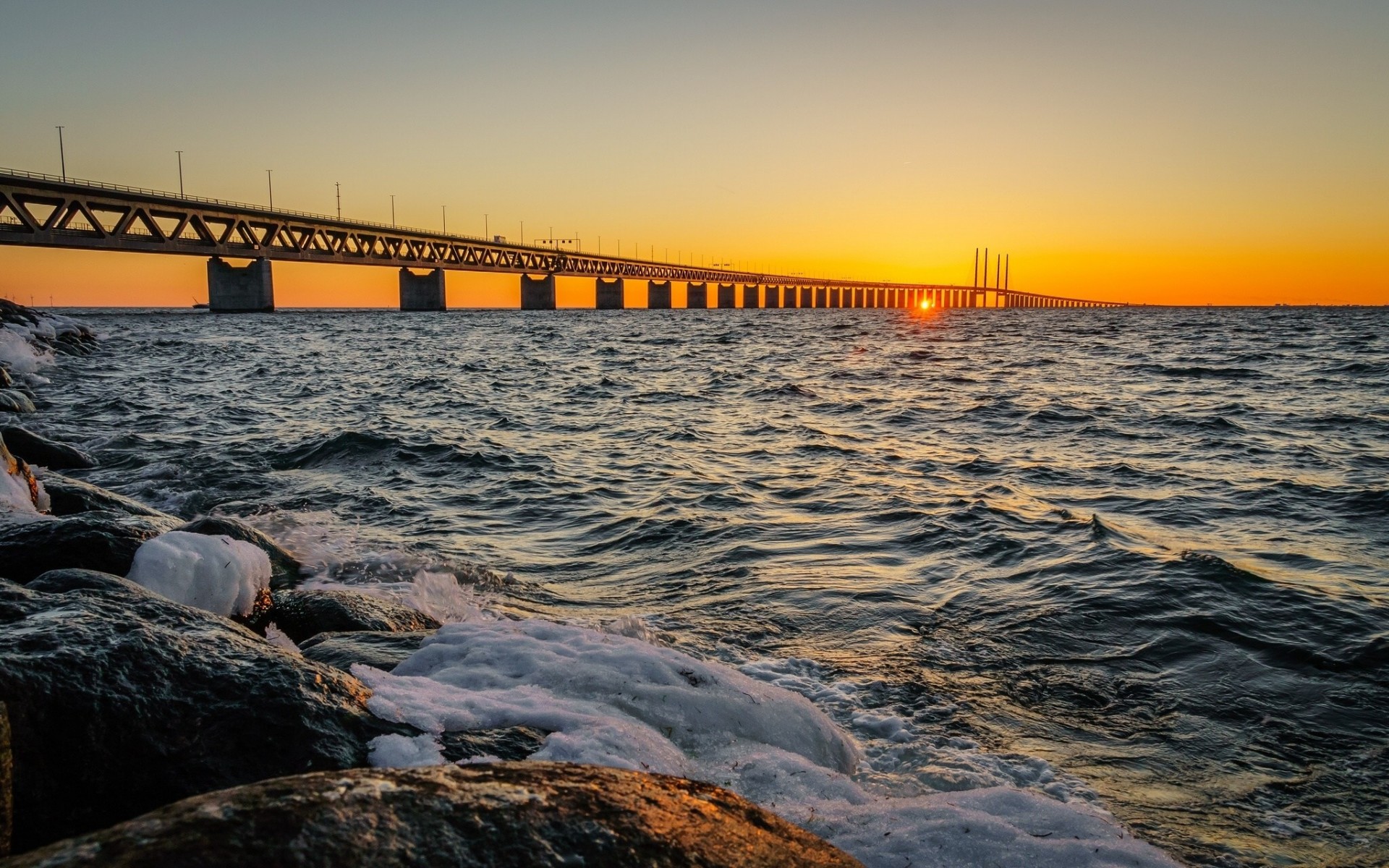 trait sunset bunkeflostrand bridge sweden