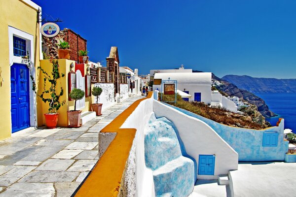 Mar en Grecia. Paisaje de la naturaleza